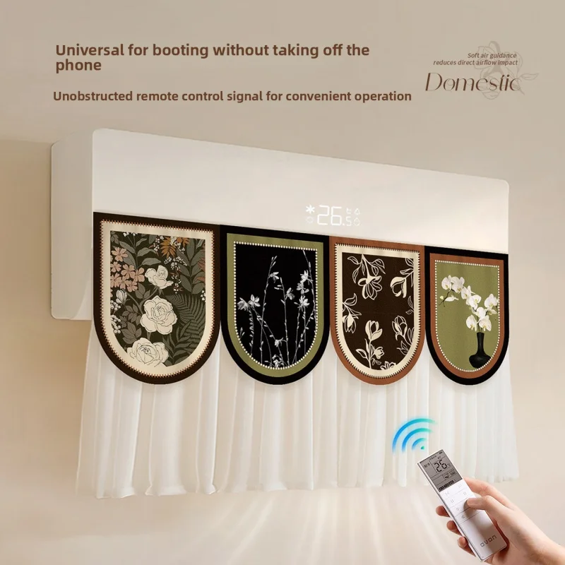 New French Retro Conditioner Wind Shield No Drilling Wall Mount Anti Direct Wind Puerpera