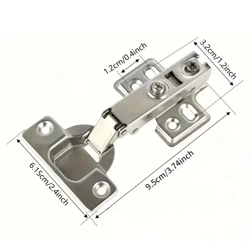 1PC Cupboard Door Hinges Damper Buffer Soft Close Cabinet Cupboard Door Furniture Hardware view 3