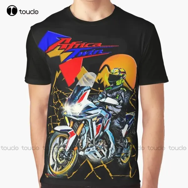 Africa Twin True Adventure Crf1100L 2022 Adventure, Motorbike Graphic T-Shirt Cotton Outdoor Simple Vintage Casual Tee Shirts