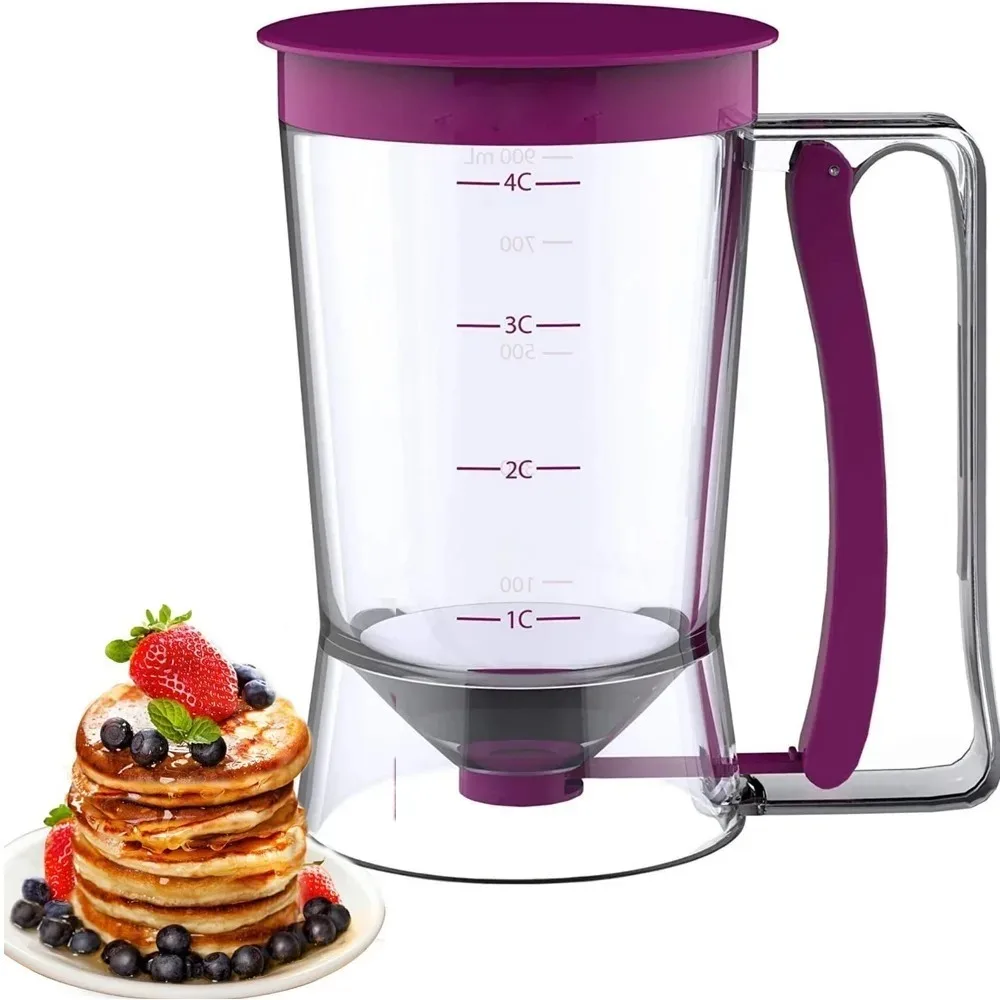 

900ml Batter Dispenser with Graduated Cakes Handheld Funnel Dispenser for Making Cupcakes Waffles Any Baked Goods Kitchen Tools