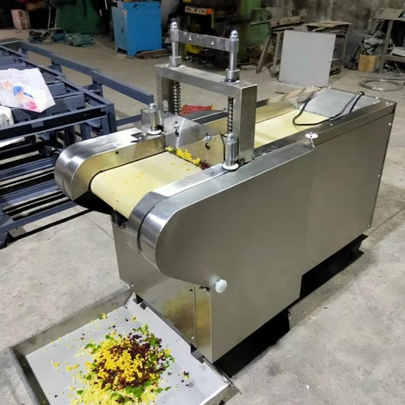 Factory Price Dry Fruit Vegetable Cutting Machine Dried Banana Dicer Preserved Fruit Candy Palm Date Cube Dicing Cutter XH