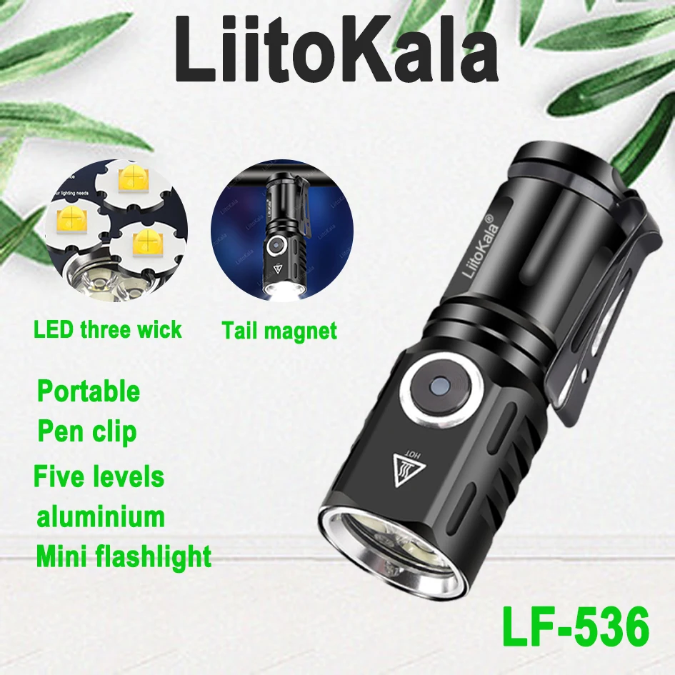 

LiitoKala LF-536 USB Rechargeable Highlight Cap Clip Highlight Flashlight