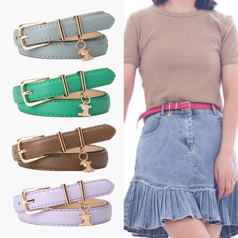 

New Cross-border Fashion Accessories Women's Personality Wind Arc De Triomphe Pendant Female Decorative Jeans Belt