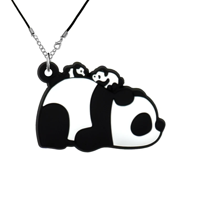 1/31pcs Cute Animals Necklace Panda Bee Frog Goose Cow Pendant Knife Necklace Shark Dolphin Shrimp Squid Pendant Chain for Women