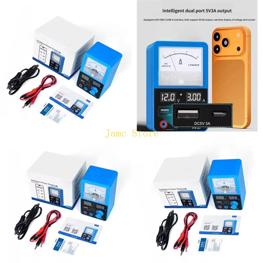 LX0B Regulated Power Supply 12V 3A with USB C/USB Port Short Circuit Protective