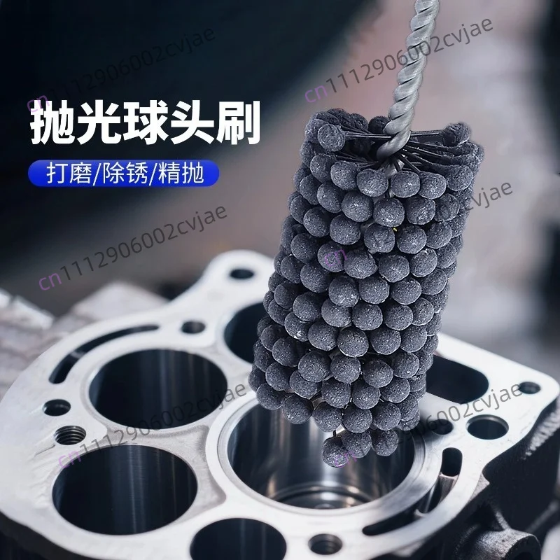 Ball head brush Deburring polishing of inner hole of valve body Engine cylinder liner Carbon removal inner hole polishing brush