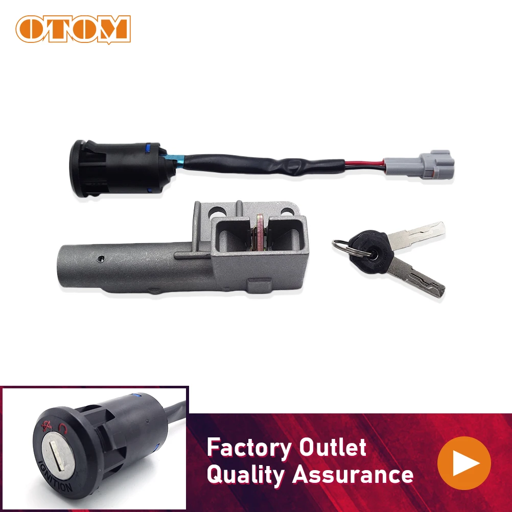 OTOM For SURRON Ignition Switch Start Electric Door Lock Key Barrel Set Light Bee Electric Off Road Motorcycle Accessories