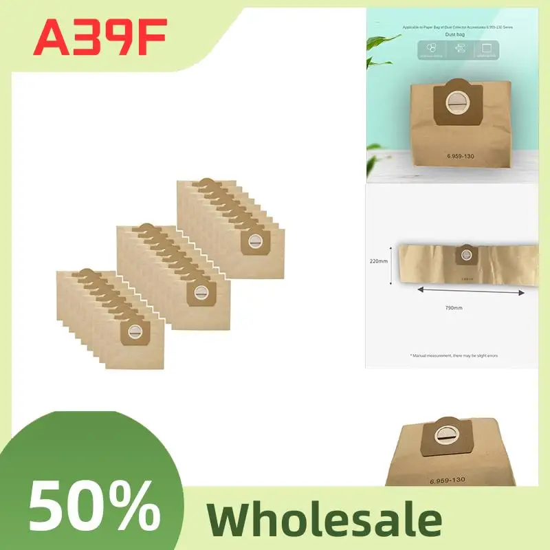 

A39F верхние мешки для пыли для Karcher WD3 WD3300 MV3 SE4001 SE4002 6.959-130 A2200 A2500 A2600 A2900 мешки для мусора для пылесоса