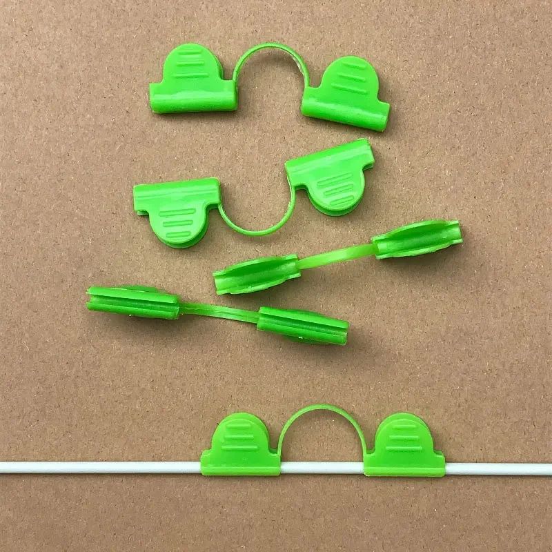 5/10Pcs Greenhouse Clamps Film Fixing Clips 4/5/6/7MM Plastic Plants Shading Rod Clips for Season Plant Extension Support