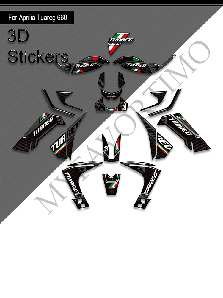 AliExpress NONE Tank Pad Cap Grips Gas Fuel Kit Knee Stickers Motorcycle For Aprilia Tuareg 660 RALLY Decals Bike Protection Adventure 2022-2026
