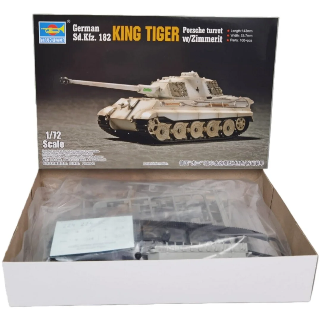 TRUMPETER 1/72 German King Tiger Plastic Assembly Puzzle Model