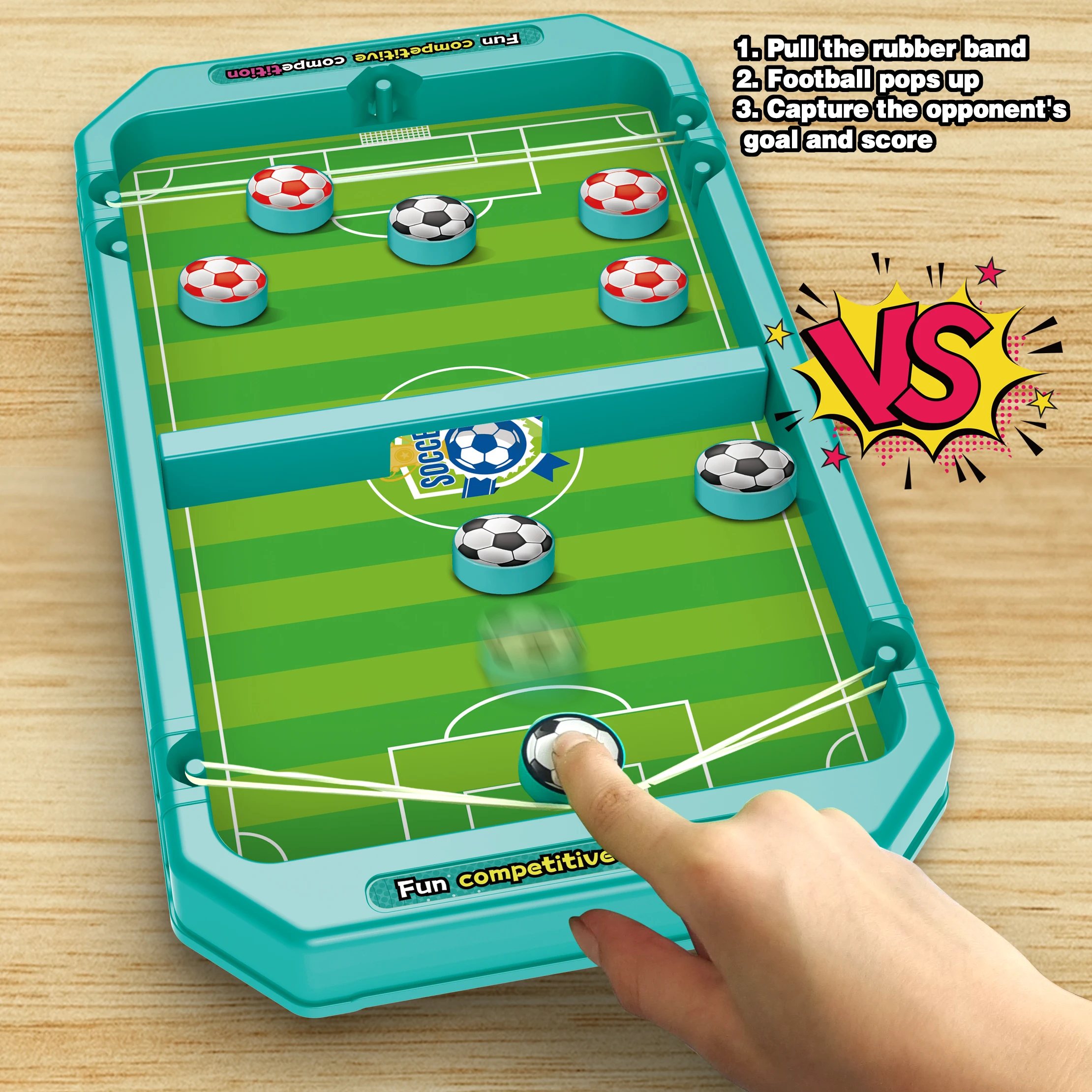 

Football Table Mini Tabletop Interactive Game, Soccer Tabletops Competition Sports Games Desktop Catapult Toys For Family Game