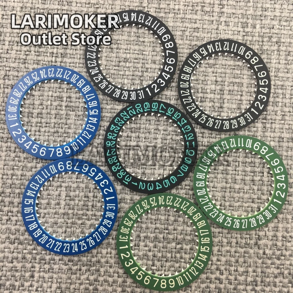 

LARIMOKER 24.7mm Luminous Watch Calendar Disc Black White Green Blue Date Wheel For NH34 NH35 Movement Modified Repair ToolS