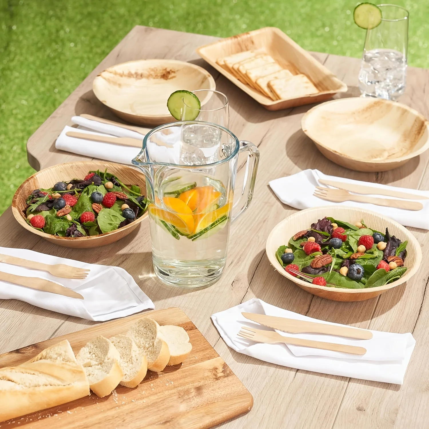 

Disposable Party Plate, Square Palm Leaf Appetizer Plate, Snack Fruit Plate, Can Be Stacked and Biodegradable, Suitable for Summer Family Parties and Outdoor Dinner Parties