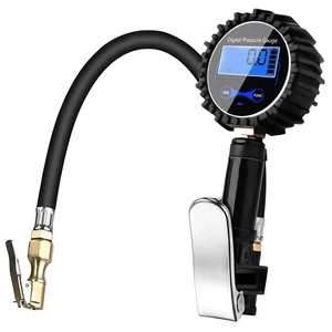 مقياس منفاخ ضغط الإطارات الرقمي ، سبائك الألومنيوم ، خط الهواء ، مضخة هوائية مشبك ، دراجة نارية ، دراجة ، تلقائي أعلى 8 مبيعات لمقياس الإطارات الرقمية - رقم 2