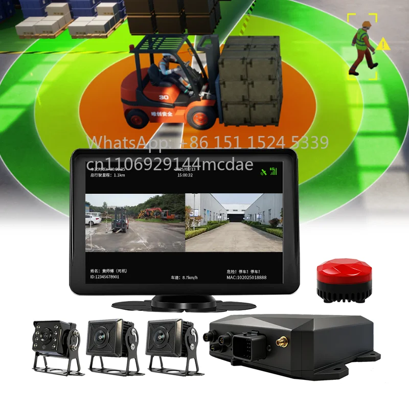 2026 Forklift AI Proximity Warning System for Pedestrian Detection Collision Avoidance Solution with Flash Alert
