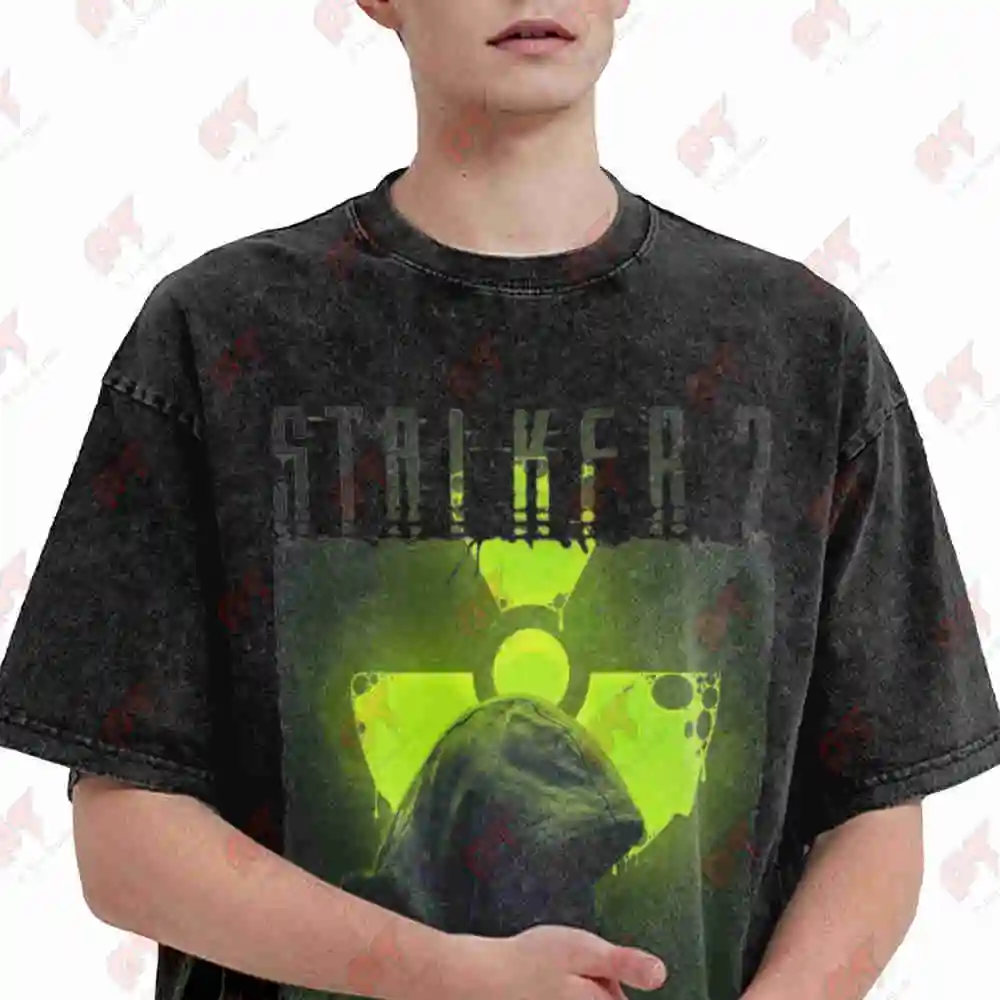 Heart of Chornobyl S.T.A.L.K.E.R. Pripyat Artifact Vintage Washed Tee Pure Cotton T-Shirt