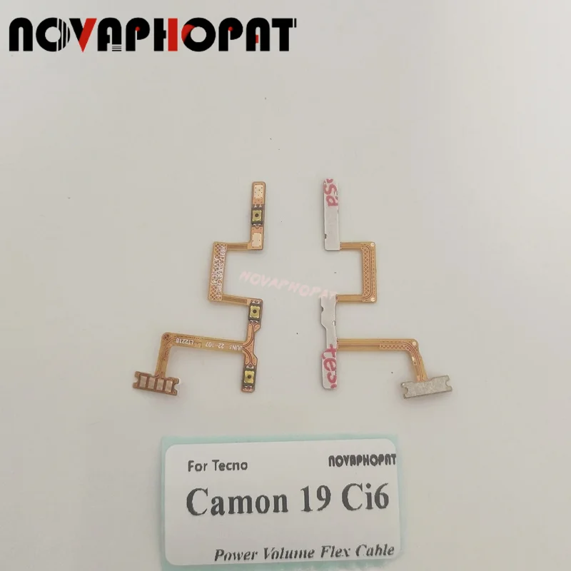 For Tecno Camon 19 CI6 CI6n / Camon 19 Pro 4G Ci8 Ci8n Power On Off Volume Up Down Switch Ribbon Power Button Flex Cable