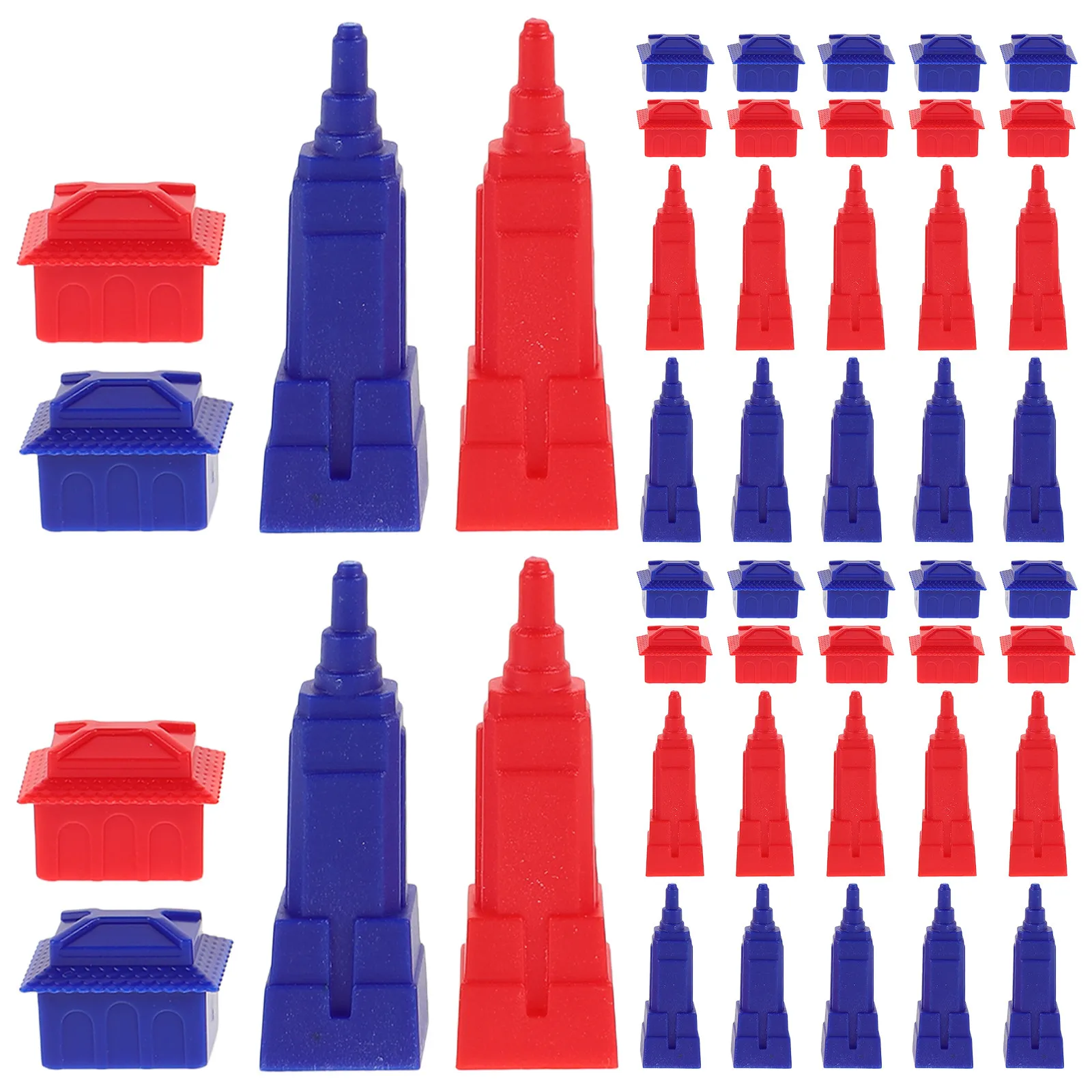 

1 Set Board Game Replacement Pieces Houses Hotels Plastic Game Parts Enhanced Gameplay Accessories for Multiple Players