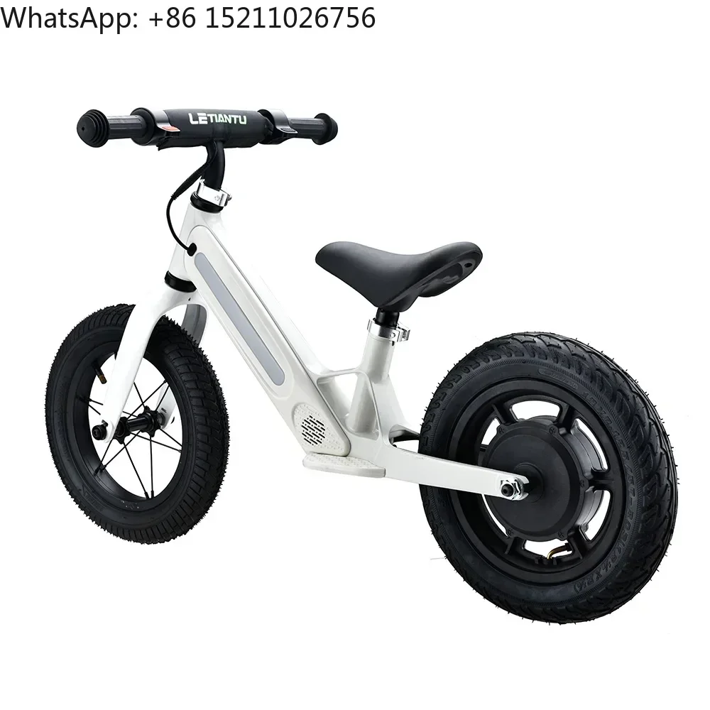 Battery Operated Balance Bike Self-Balancing Electric Learning Bike for Kids Mini Electric Stability Balance Bike for Toddlers