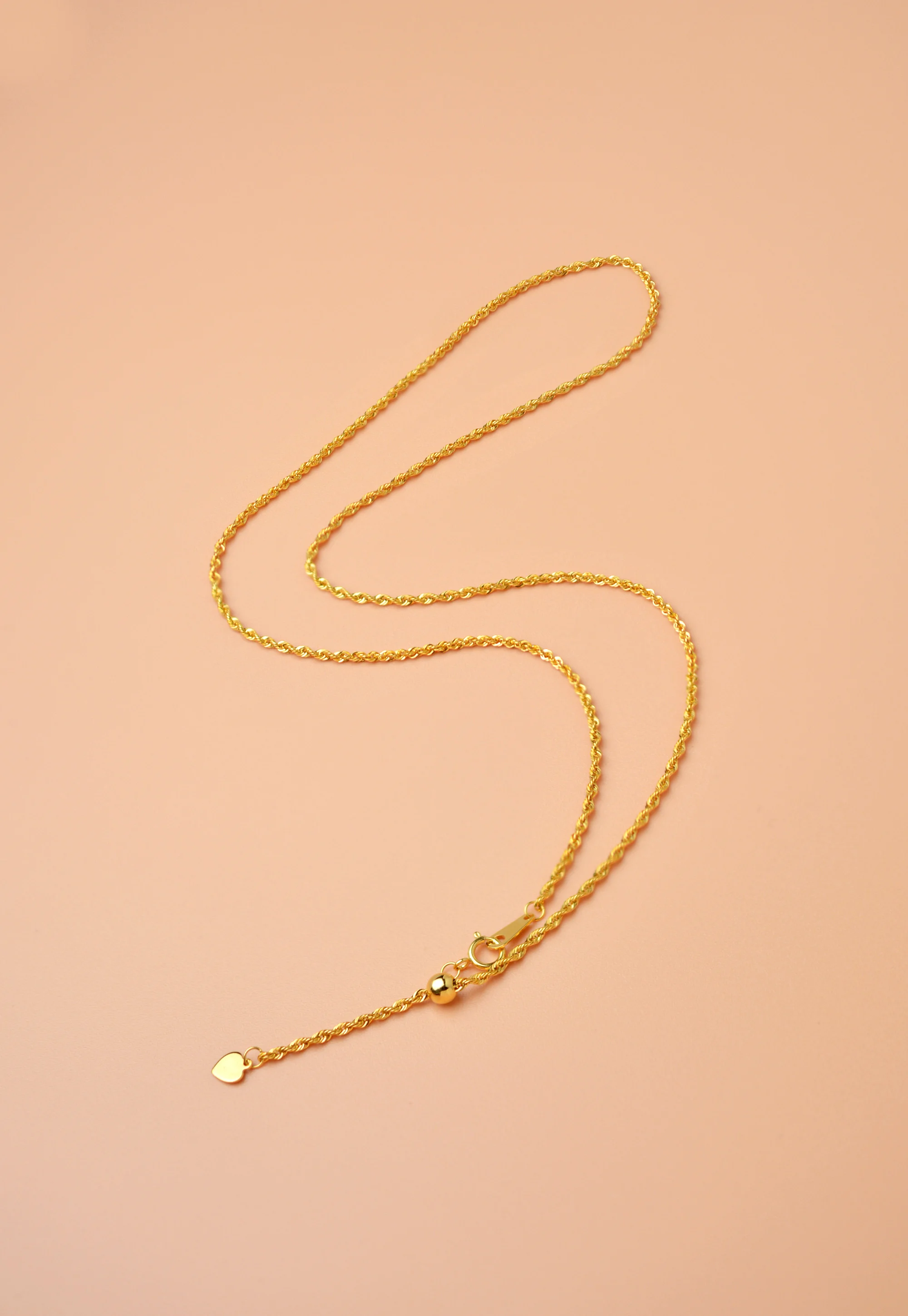 NYMPH Pure 18K Yellow Gold NecklacePendant Fine Jewelry au750Design Chain Love Can Adjust length Wedding Party  x508