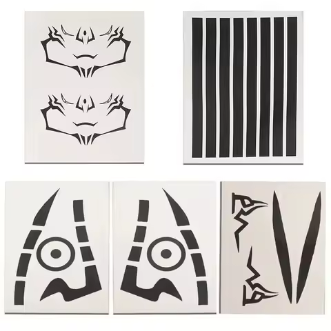 Anime Ryomen Sukuna Full Body Tattoo Cosplay Waterproof Sticker Halloween Masquerade Fake Tattoo Stickers Prop