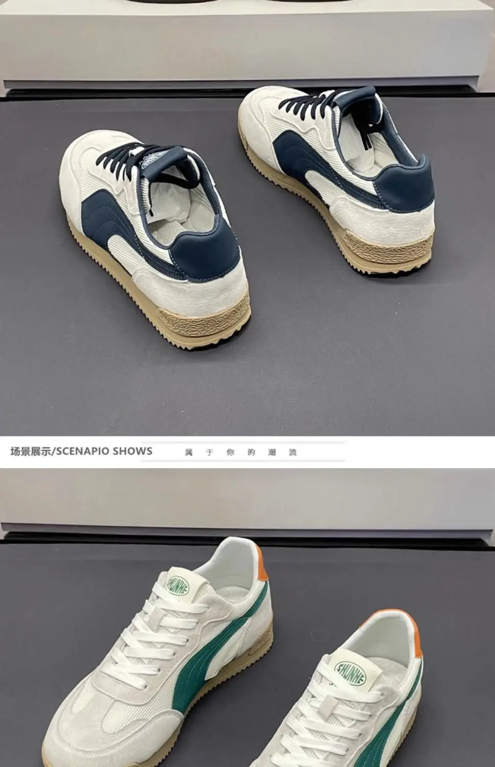 Atmungsaktive, weichsohlige, bequeme Freizeitschuhe für Herren in Übergröße, Frühling/Sommer, Mesh, Low-Top-Plateau-Sneaker, Schnürschuhe, flache Schuhe – Detail 7