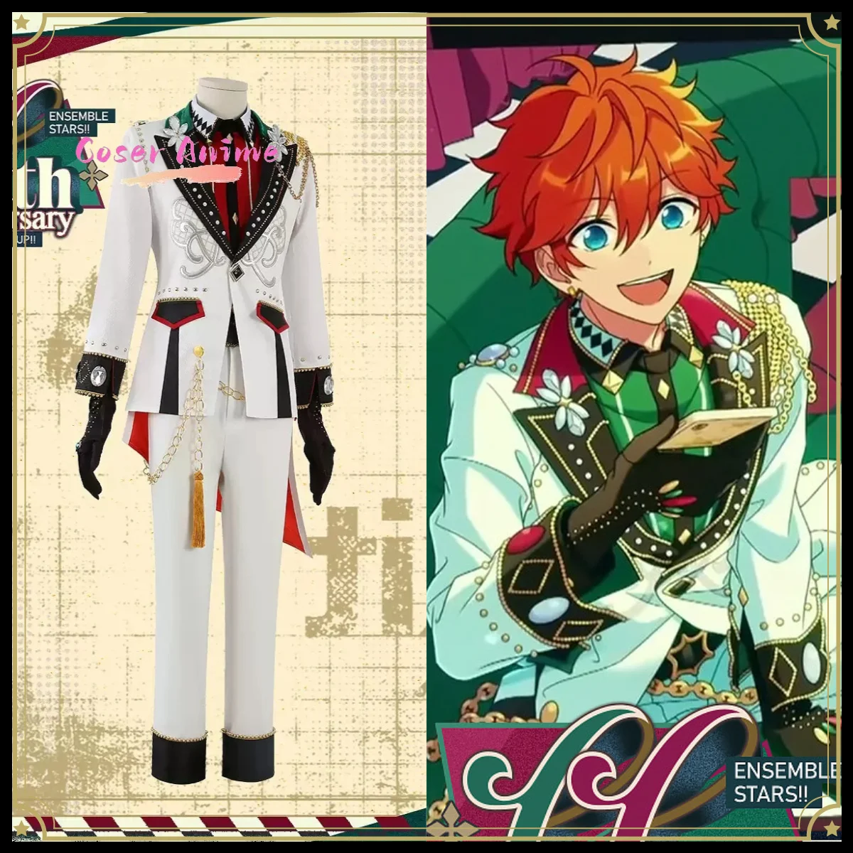 Party Games For Christmas - ชุดคอสเพลย์ตัวละครฮิบิกิ วาทารุ จากเกม Ensemble Stars สำหรับงานฮาโลวีน