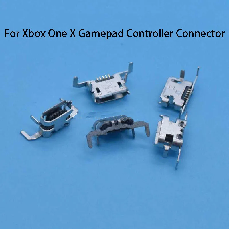 2Pcs For Xbox One Micro USB Charge Port Socket For Xbox One X Gamepad Controller Connector Dock Replacement Accessories 5Pin