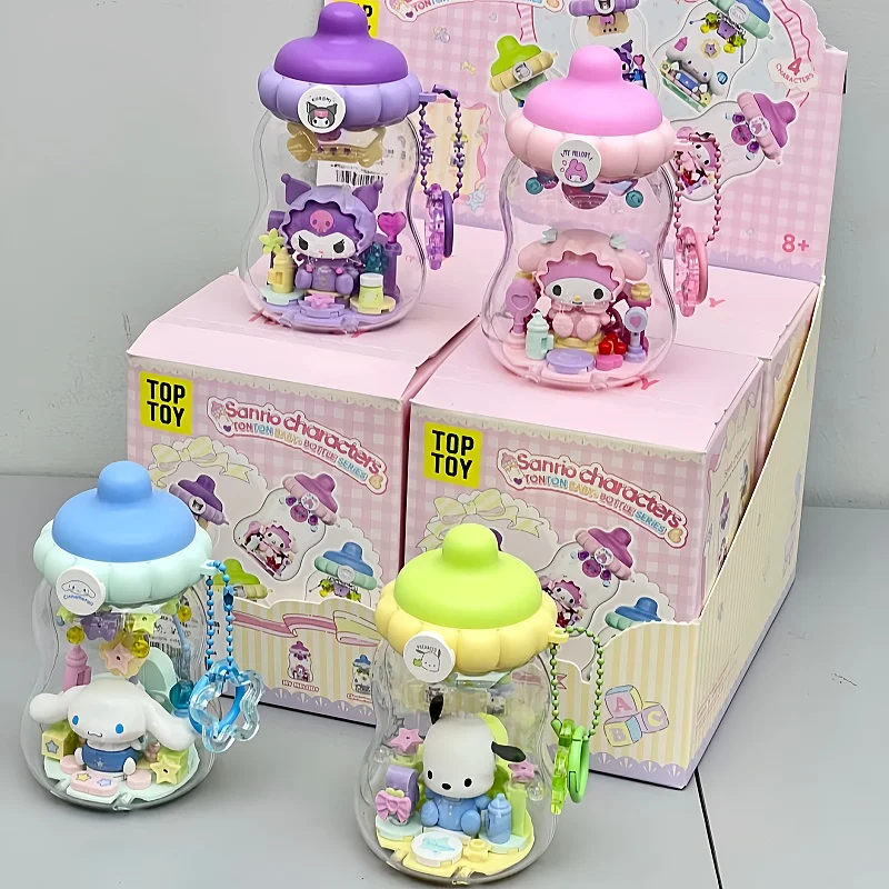 

Sanrio Family Ton Ton Bottle Series слепая коробка игрушки Kuromi My Melody Cinnamoroll Pochacco настольный орнамент подарок на день рождения игрушка