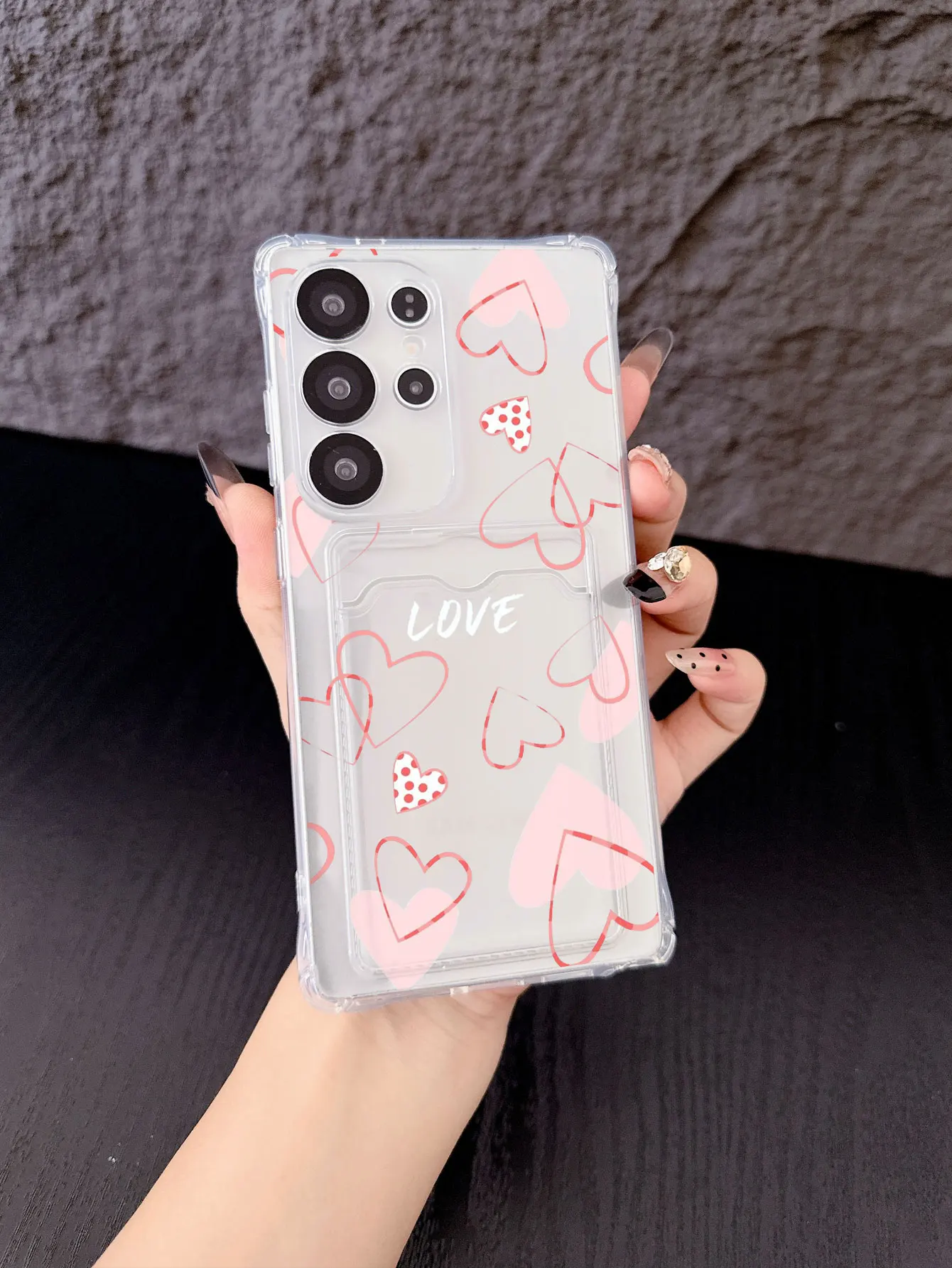 Transparent Four Corner Anti Drop Card Case Phone Case For Samsung Galaxy A32 A30 A24 A23 A51 A52 S24 S25 A22 Back Cover