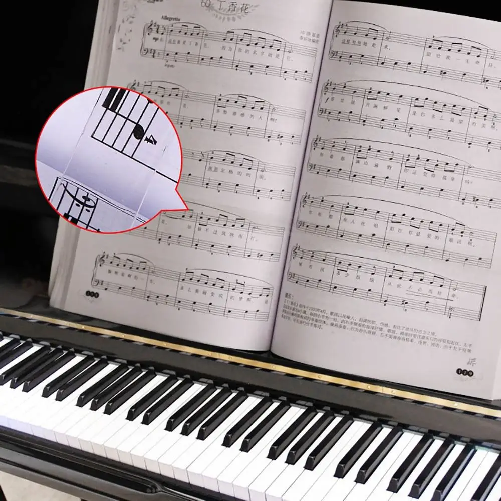 New Music Book Music Book Pressure Band Transparent Practice Music Sheet Clip Visible Band Piano Music Book Clip Strap Piano