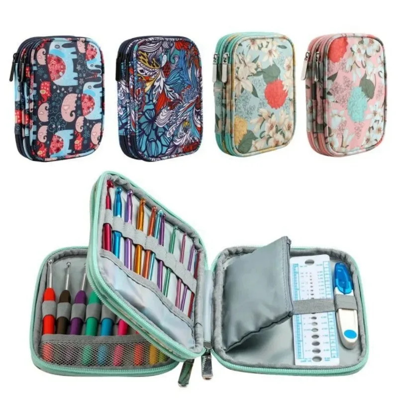 

Knitting Kit Case Organizer Bag Knitting Needles Storage Bag For Needles Scissors Sewing Tool Accessories Kit Bag Gift