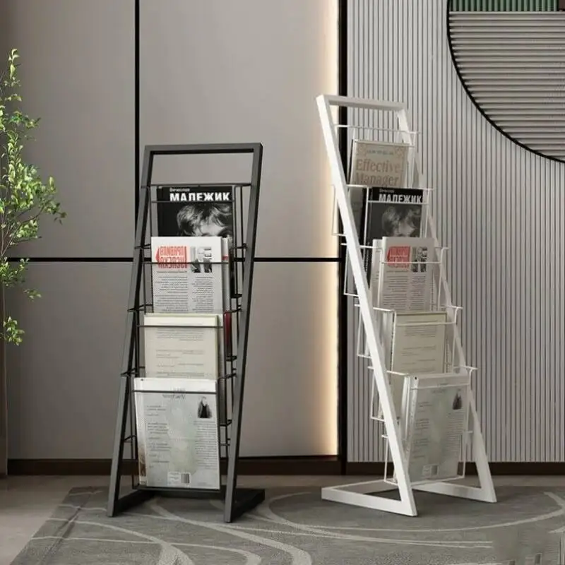 Organizer Storage Magazine Racks Office Furniture Ladder Shelf Magazine Racks Modern Metal Furniture Magazin MHSNJ