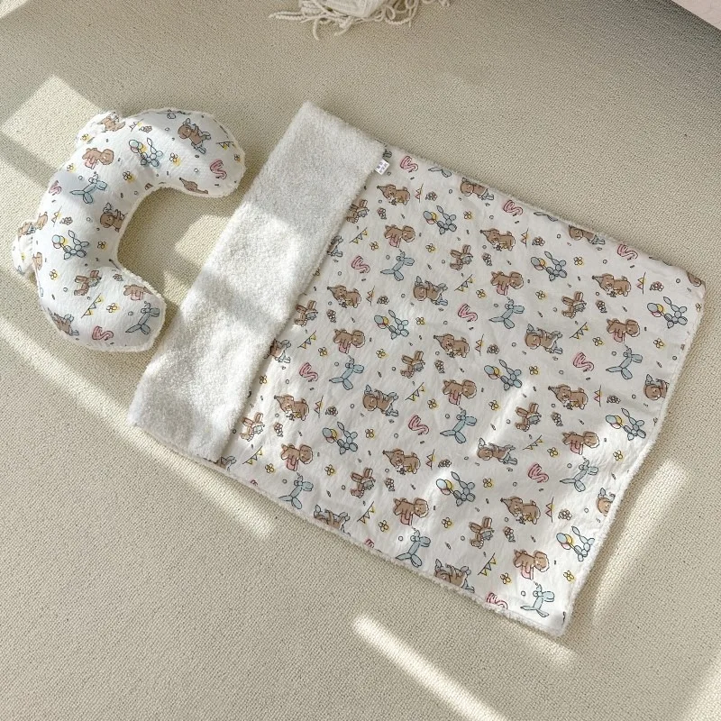 Pet Blanket With Pillow Dog and Cat Printed Nest Mat Dog and Cat Sleeping Pillow Quilt Warm mat for puppy