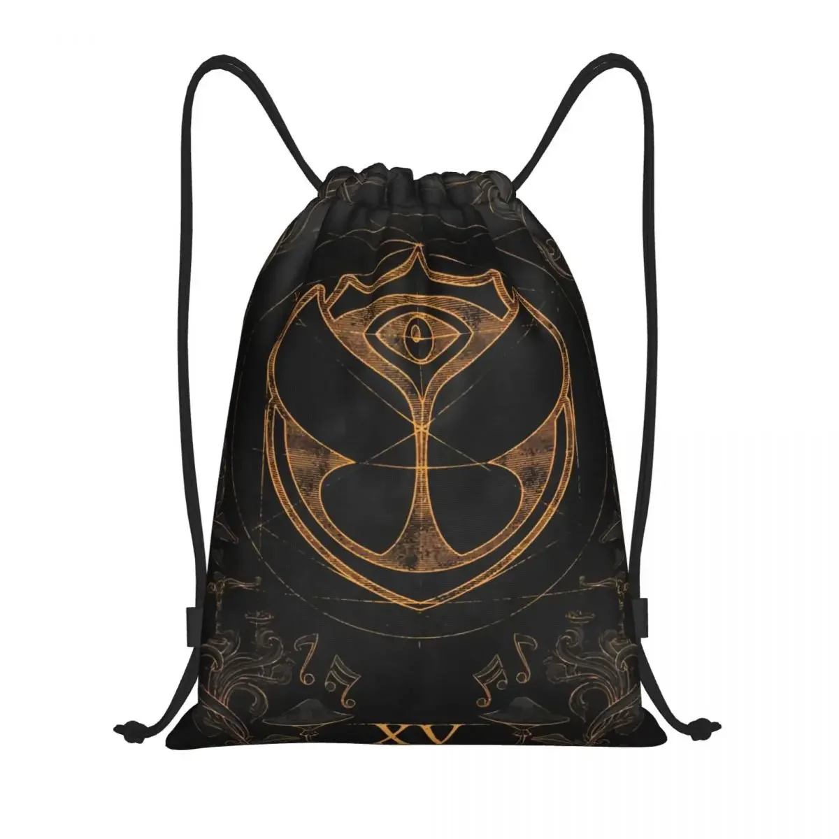 

Custom Tomorrowland Belgian Electronic Dance Drawstring Bag Men Foldable Sports Gym Sackpack Music Festival Shopping Backpacks