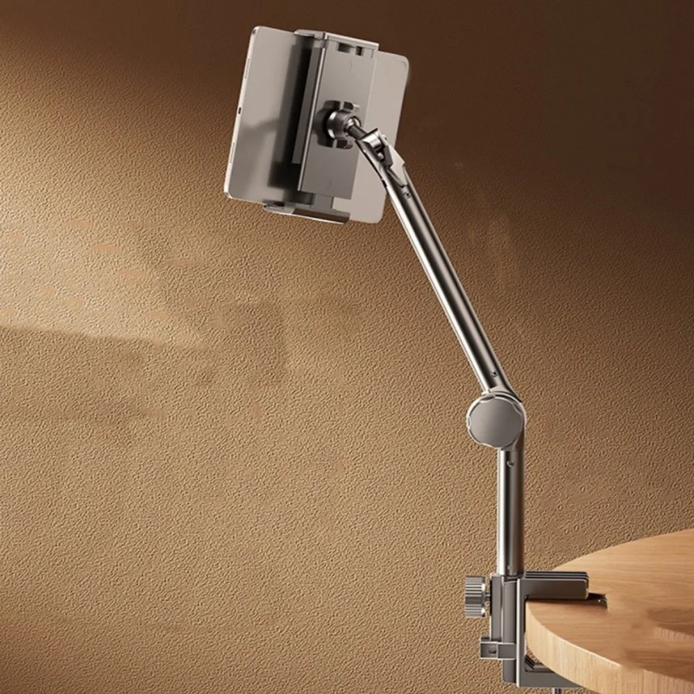 

Держатель для телефона и планшета из углеродистой стали, регулируемый складной кронштейн для планшета 360° ° Вращающаяся подставка для крепления планшета с металлическим кронштейном