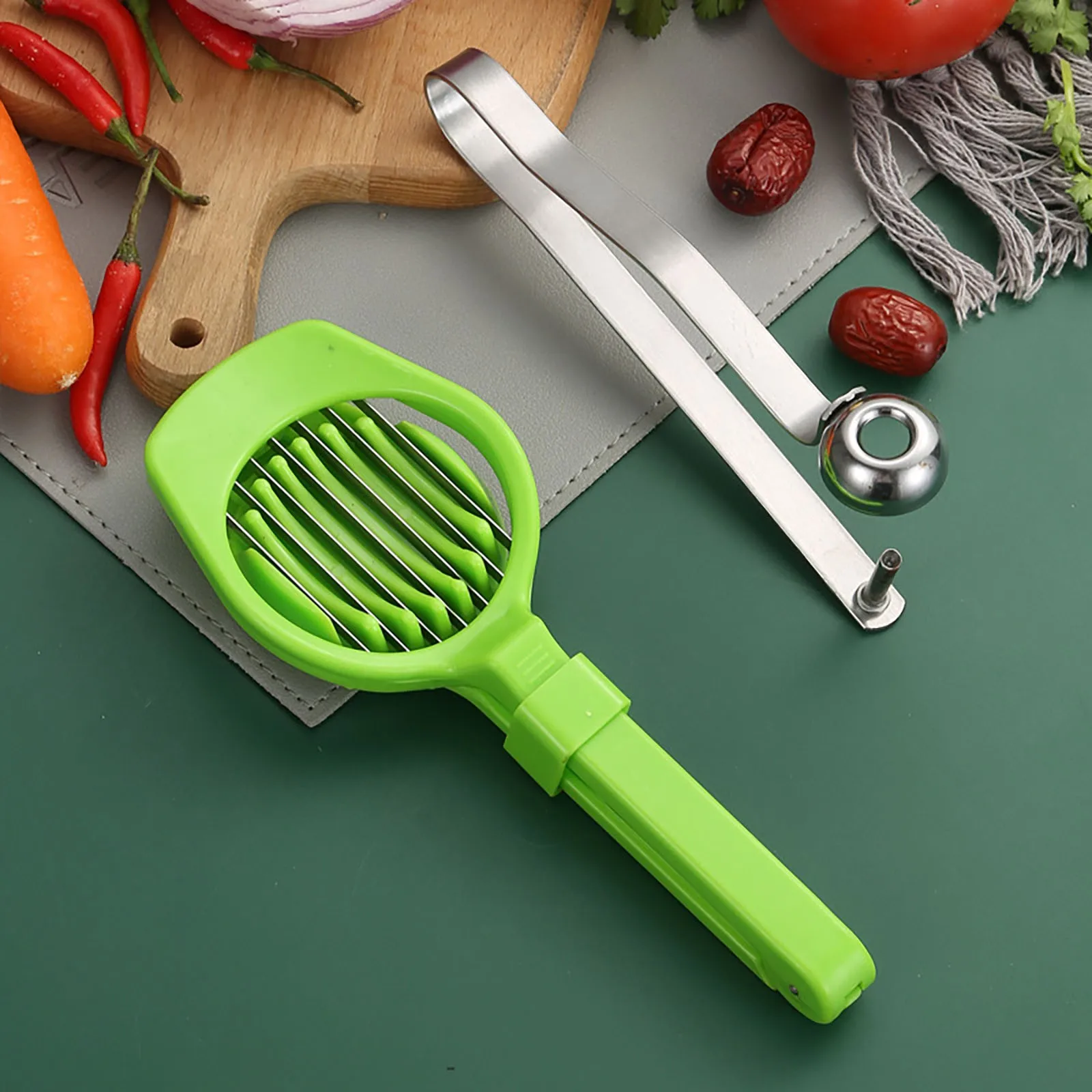 

Multipurpose Slicers With Seven Blades Egg Slicers Stainless Slicers Strawberry Tomato Fruit Cutter Divider Separator Kitchen