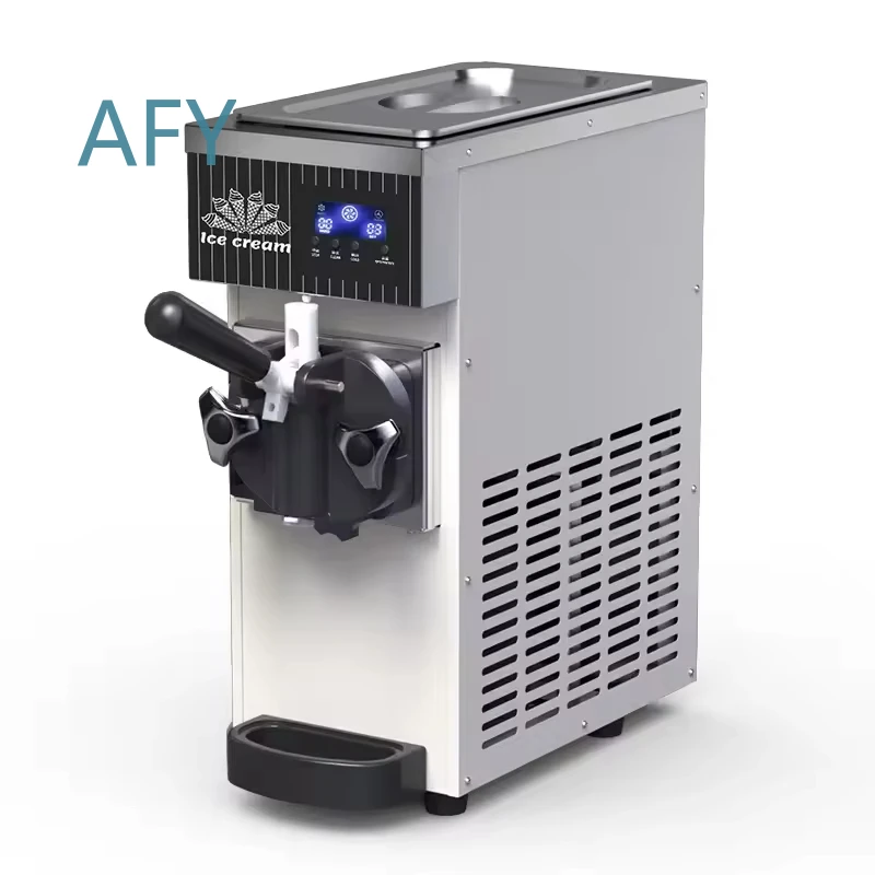High Quality Mini Desktop Single Head Ice Cream Machine Small One Flavor Soft Serve Ice Cream Maker for Home Kitchen Office