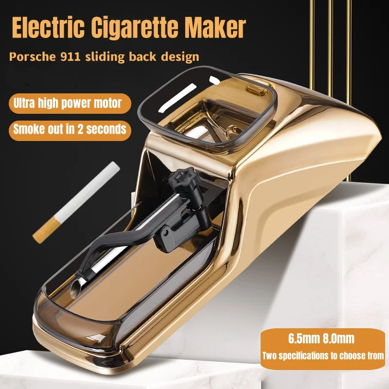 Upgrade 6.5 8.0MM Electric Tobacco Rolling Machine Automatic Loader Portable Pre Rolled Cones Filling Maker DIY Cigarette Tool·