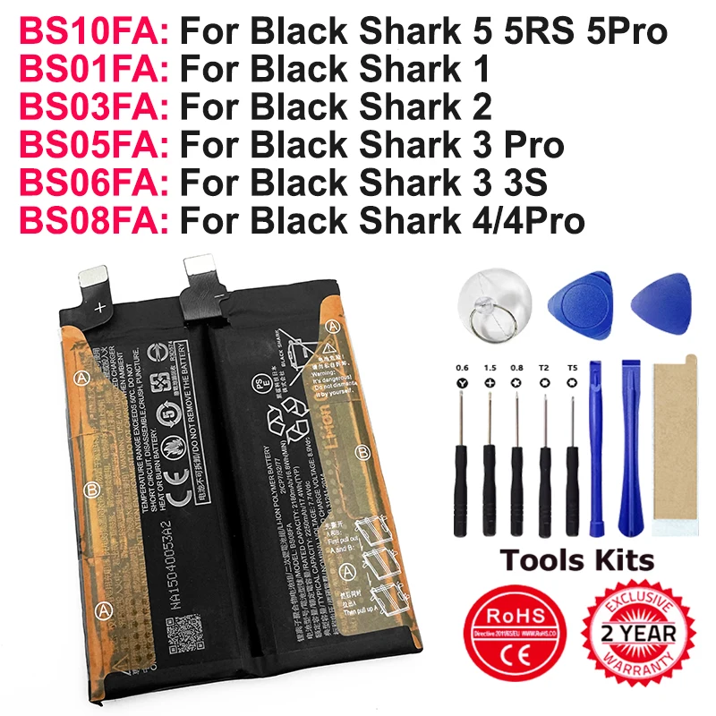 

BS01FA BS08FA BS06FA BS05FA BS10FA Аккумулятор для Black Shark 5 5RS 5Pro Shark 4 4Pro 3 3S 3Pro Shark 1