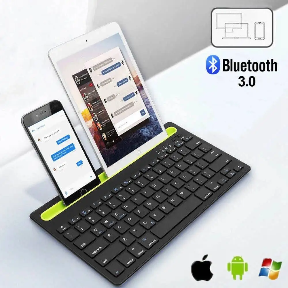 

Mini Bluetooth Keyboard For Tablet Laptop PC Wireless 78 keys Slim Rechargeable Multimedia Keyboard For Android ios Windows Mac