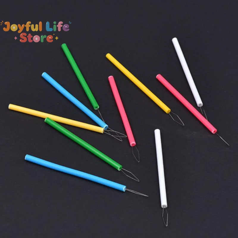 Offre Spéciale – Lot de 10 Enfileurs de Fil Cylindriques Colorés pour Aiguilles à Coudre – Outils de Couture et Accessoires DIY