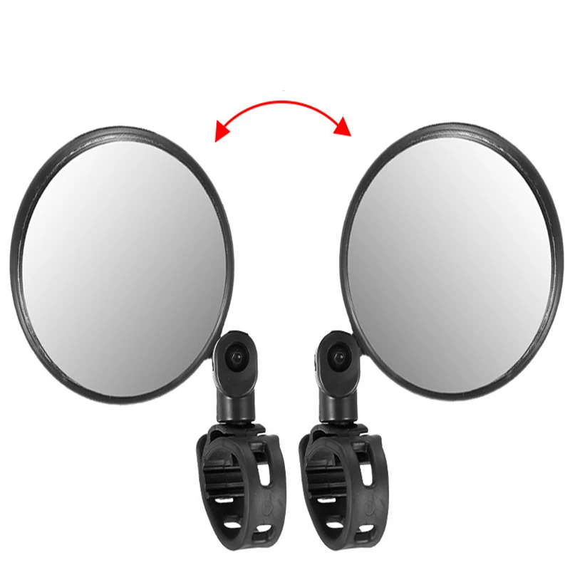 Bicycle Rearview Mirror Wide-angle Convex Mirror Bicycle Rearview Mirror Viewing Mirror Silicone Handle Rearview Mirror
