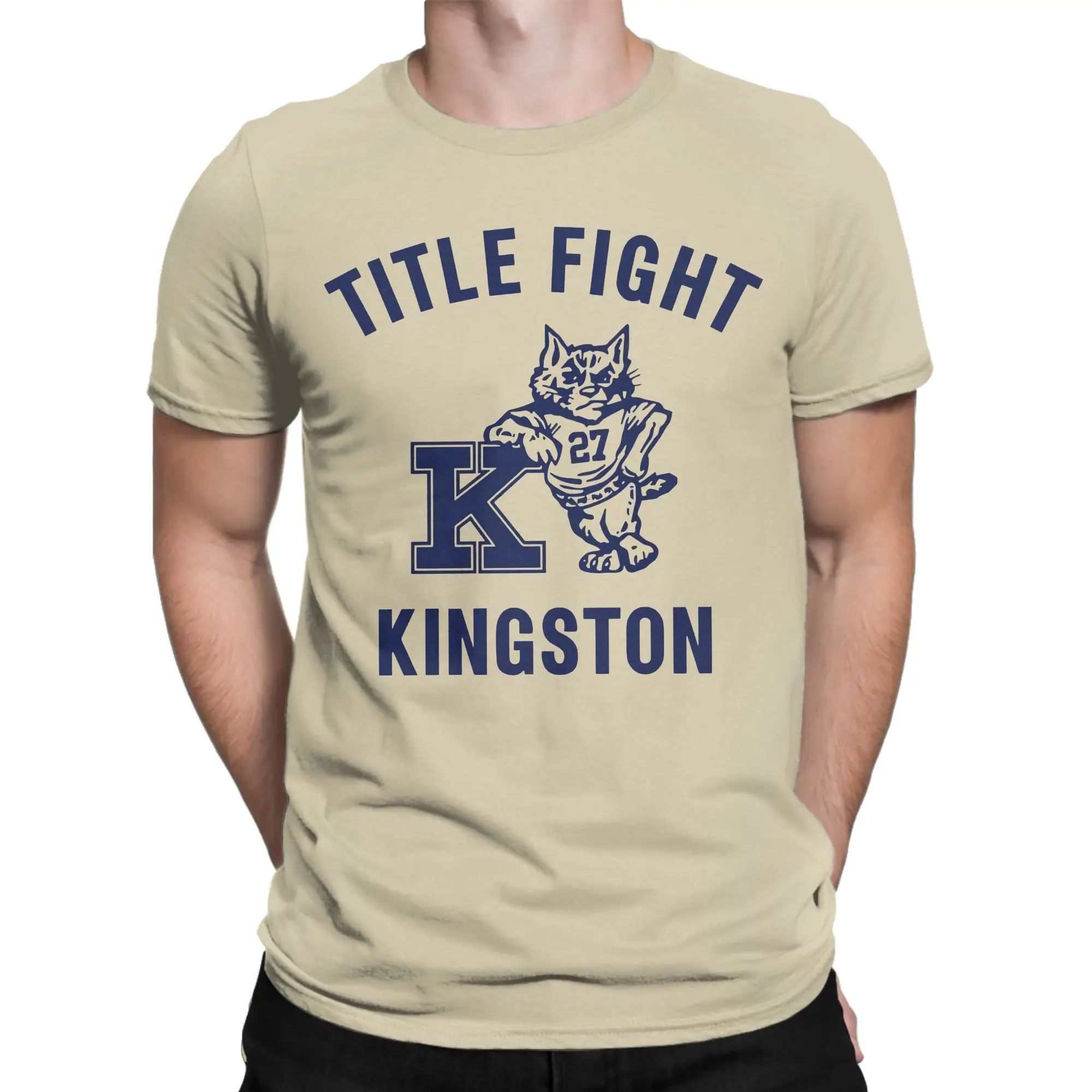 Title Fight Kingston 27 Men T Shirts  Humor Tees Short Sleeve O Neck T-Shirts Pure Cotton Gift Idea Clothing