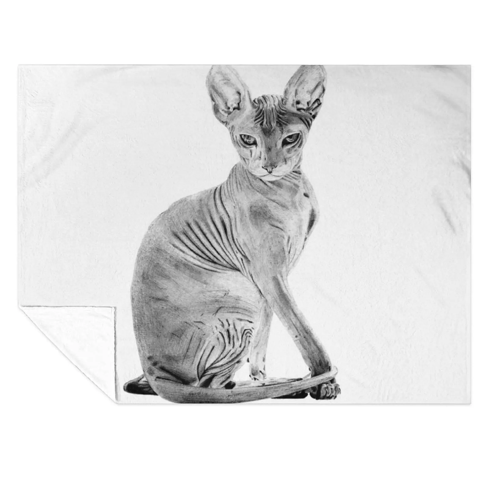 

Sphinx cat. Throw Blanket wednesday Soft Big Cute Plaid Blankets