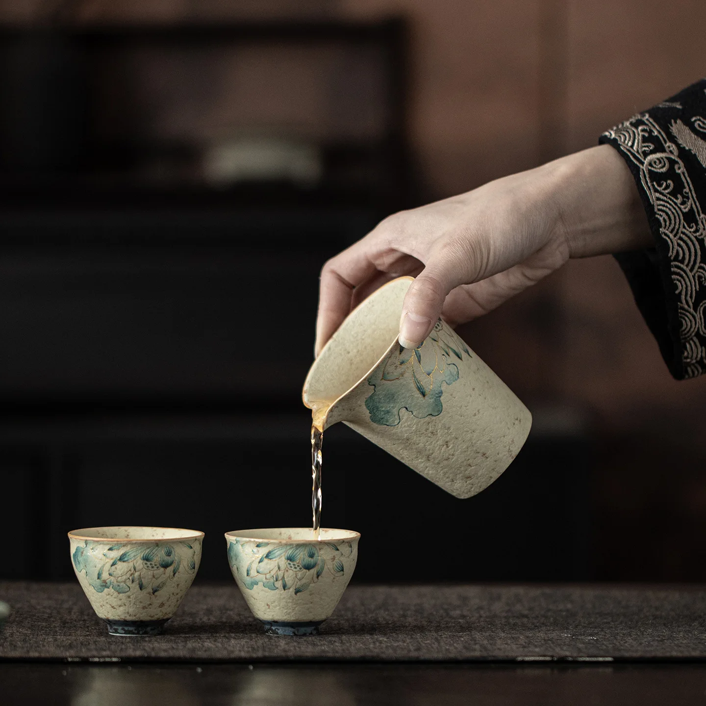Fire Stone Red Auspicious Pitcher Gong Dao Bei Home Tea Ceremony Accessories Ceramic Serving Pot Fair Mug Divide Uniform Ware