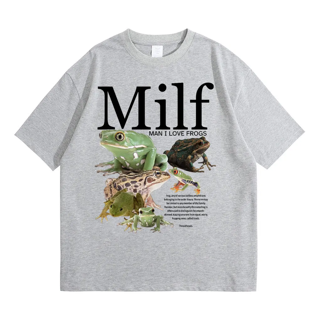 Ich liebe Frösche, lustiger Frosch, Amphibienliebhaber, Meme-T-Shirts, lässig, Vintage, kurzärmelig, Harajuku, kurzärmelig, lässig