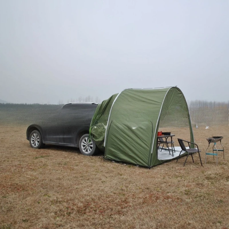 Army Green SUV Tent, Car Tent, Bicycle Tent Dual-Purpose, Bicycle Tent Can Be Connected to the Rear Tent