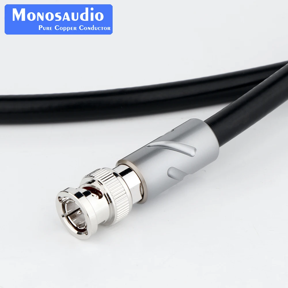 Monosaudio PS75B8R HIFI srebro kabel koncentryczny BNC HiFi EXQUiS przewód cyfrowy czyste srebro kabel Audio SMA